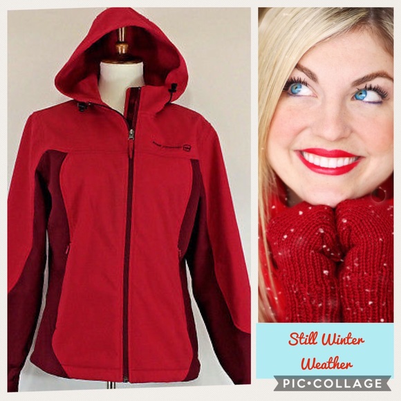 Free Country Jackets & Blazers - Hooded Zip Up Winter Jacket SZ L Two Tone NEW